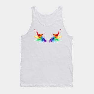 Rainbow Wings T-Shirt/Angel Wings/Designer Apparel/Kids Rainbow Baby/Rainbow Angel Wings Merchandise/Angel Wings Pillow Tank Top